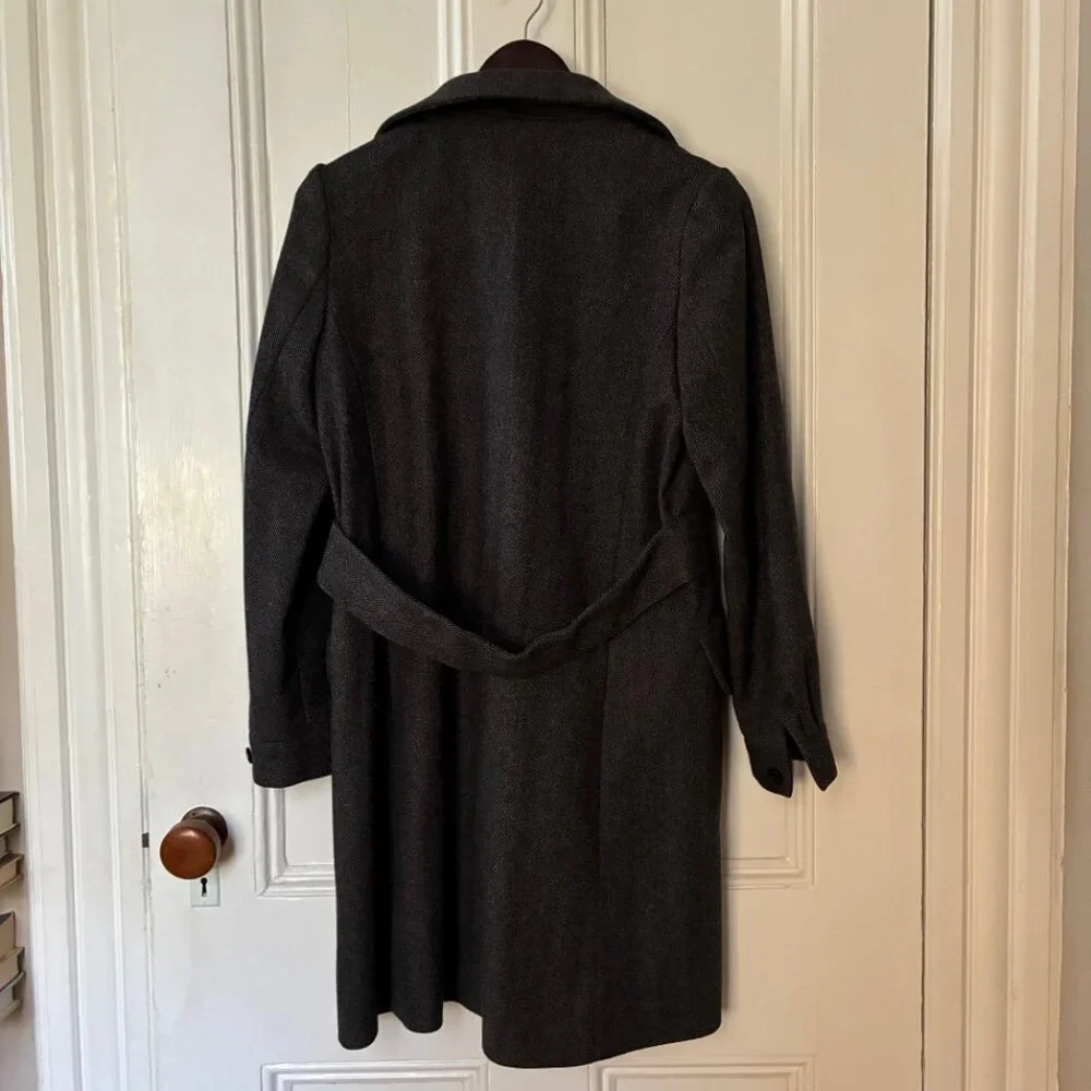 Vintage A.P.C 100% wool coat sz 36 women grey - Picture 3 of 6
